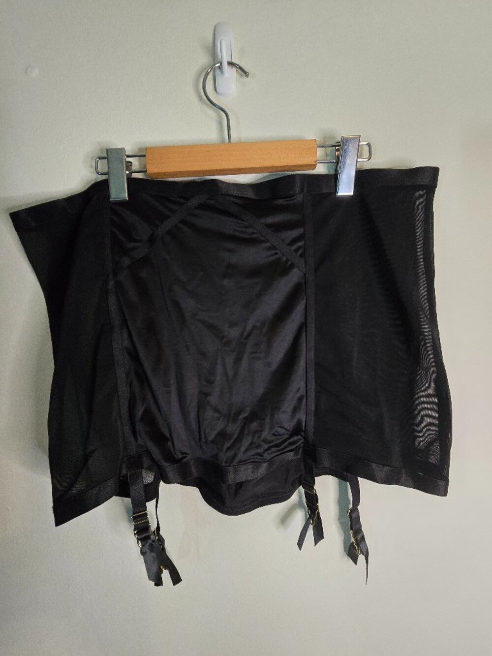 Torrid Curve 3x Sexy Sheer Black Garter Skirt